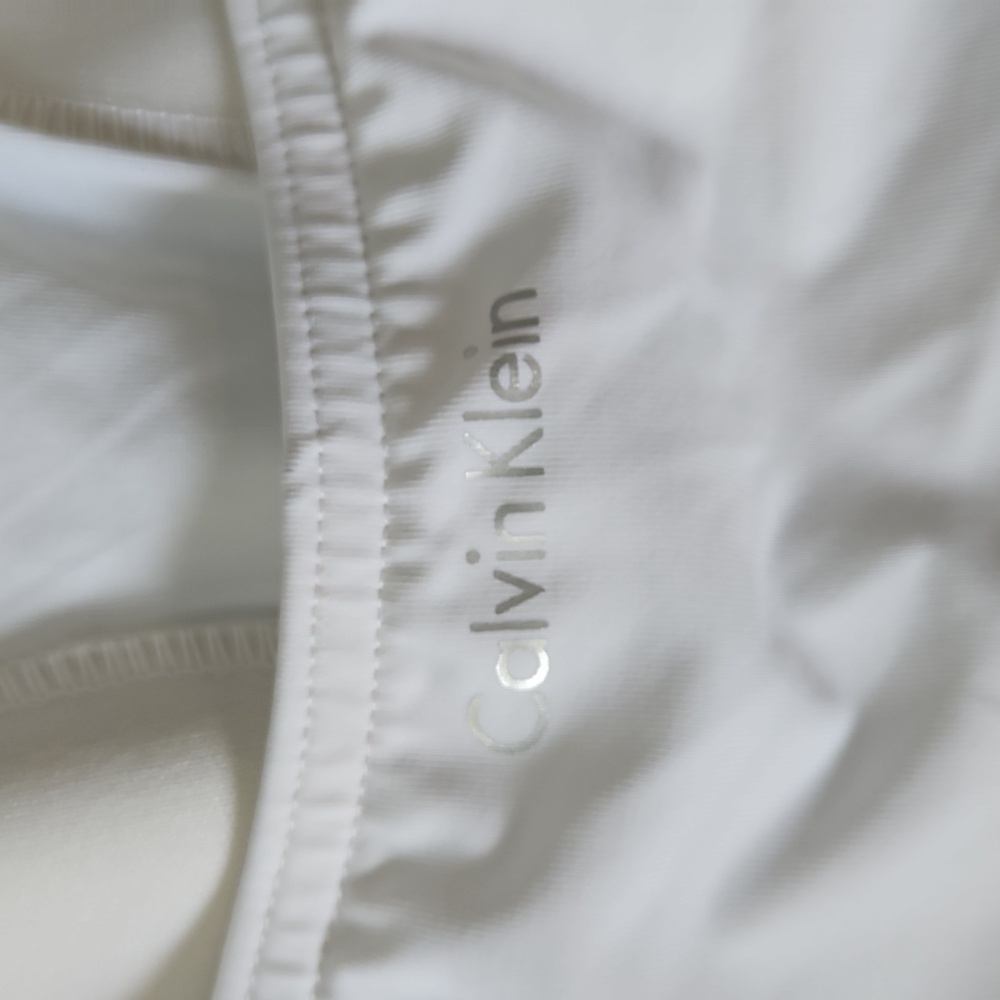 Calvin Klein White Ruched Swimsuit - Picture 6 of 6